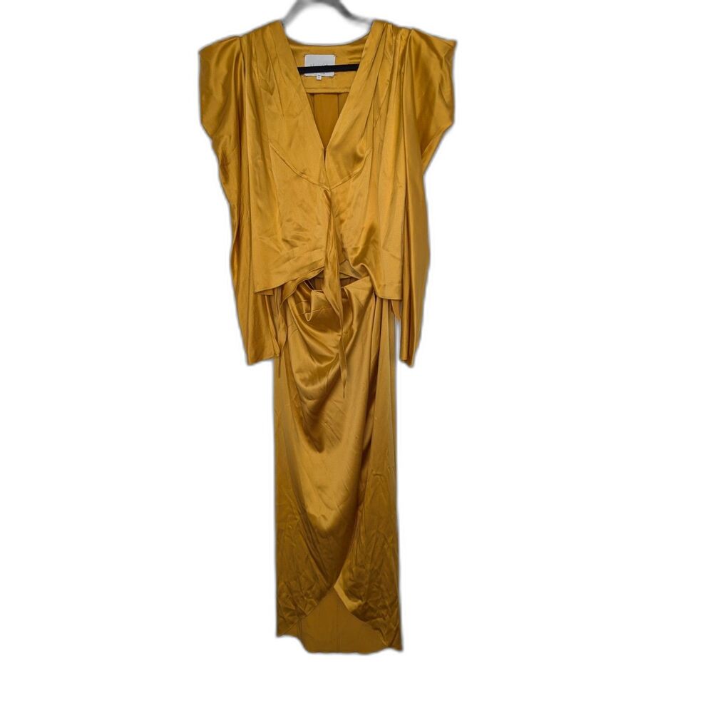 Johanna Ortiz Silk Carnival Dancer Ankle Dress Midi Maxi Wrap Waist Sz 2
